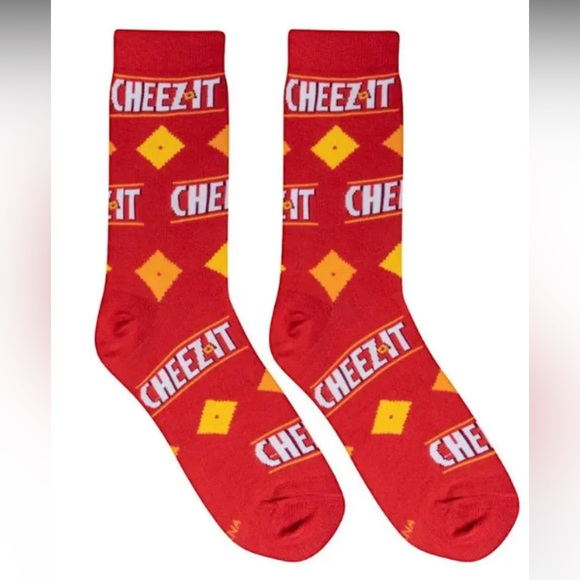 Cheez Its Crazy Crackers Mens socks Size 6-12 crazy crew unisex new women fun+ - Picture 3 of 11